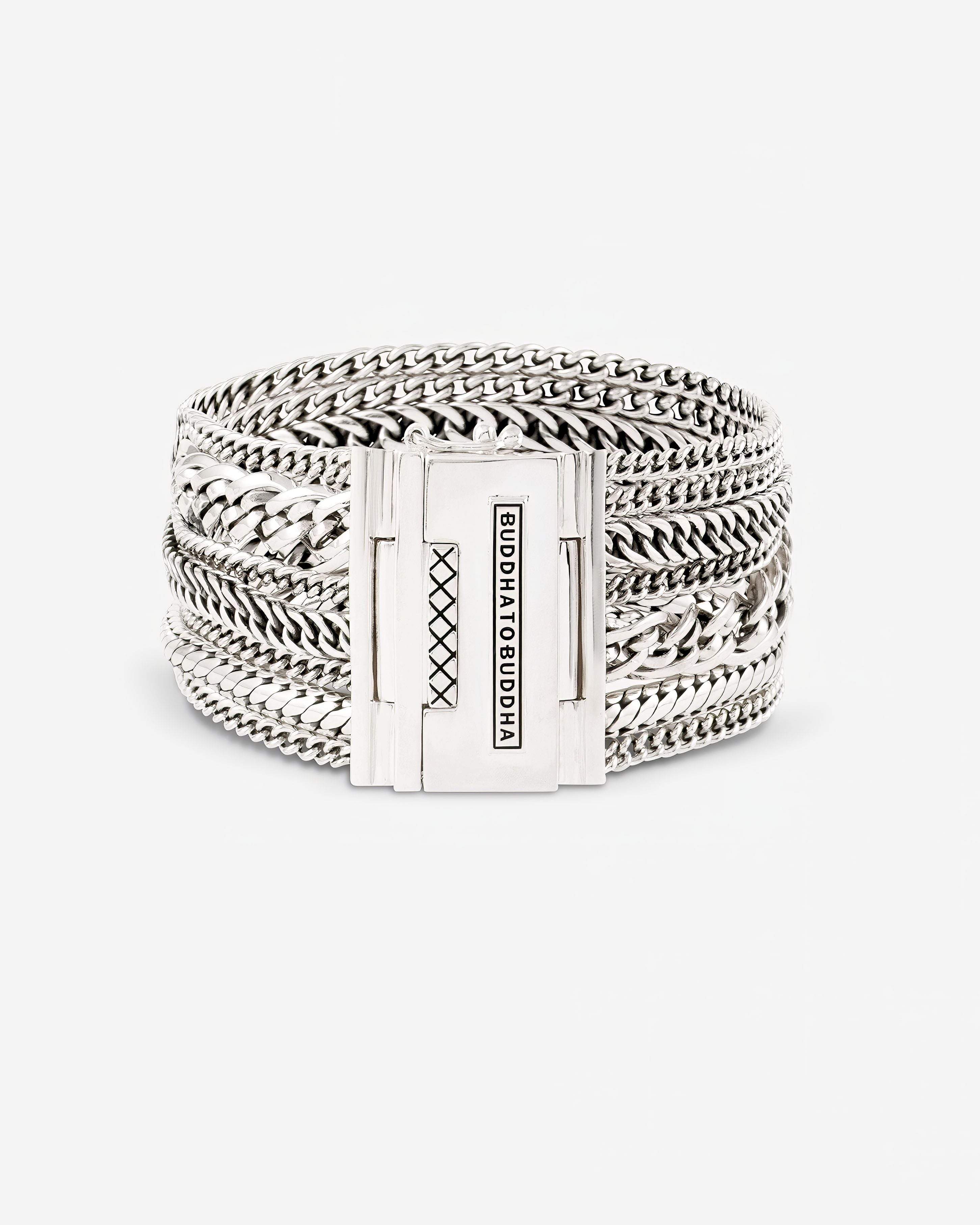 Buddha to Buddha Armband Multi Chain Nathalie Zilver 001J011240104 hoofdfoto