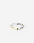 Buddha to Buddha Ring Barbara Mini Dual Bicolor Gerecycled 925 sterling zilver / 14-karaat goud Zilver/Goud 001J02331E817 hoofdfoto