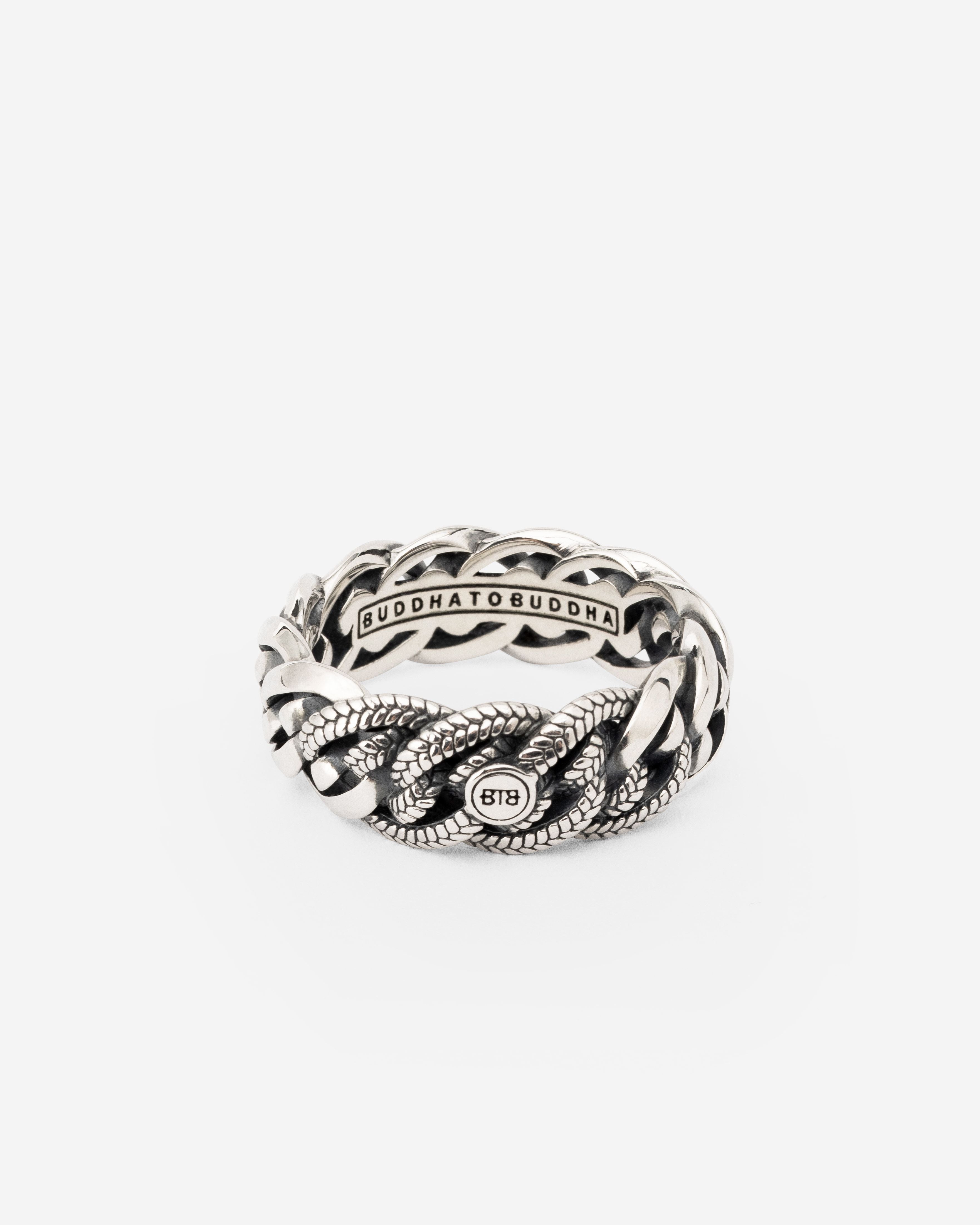 Buddha to Buddha Ring Nathalie Small Texture Nathalie Zilver 001J026000117 hoofdfoto