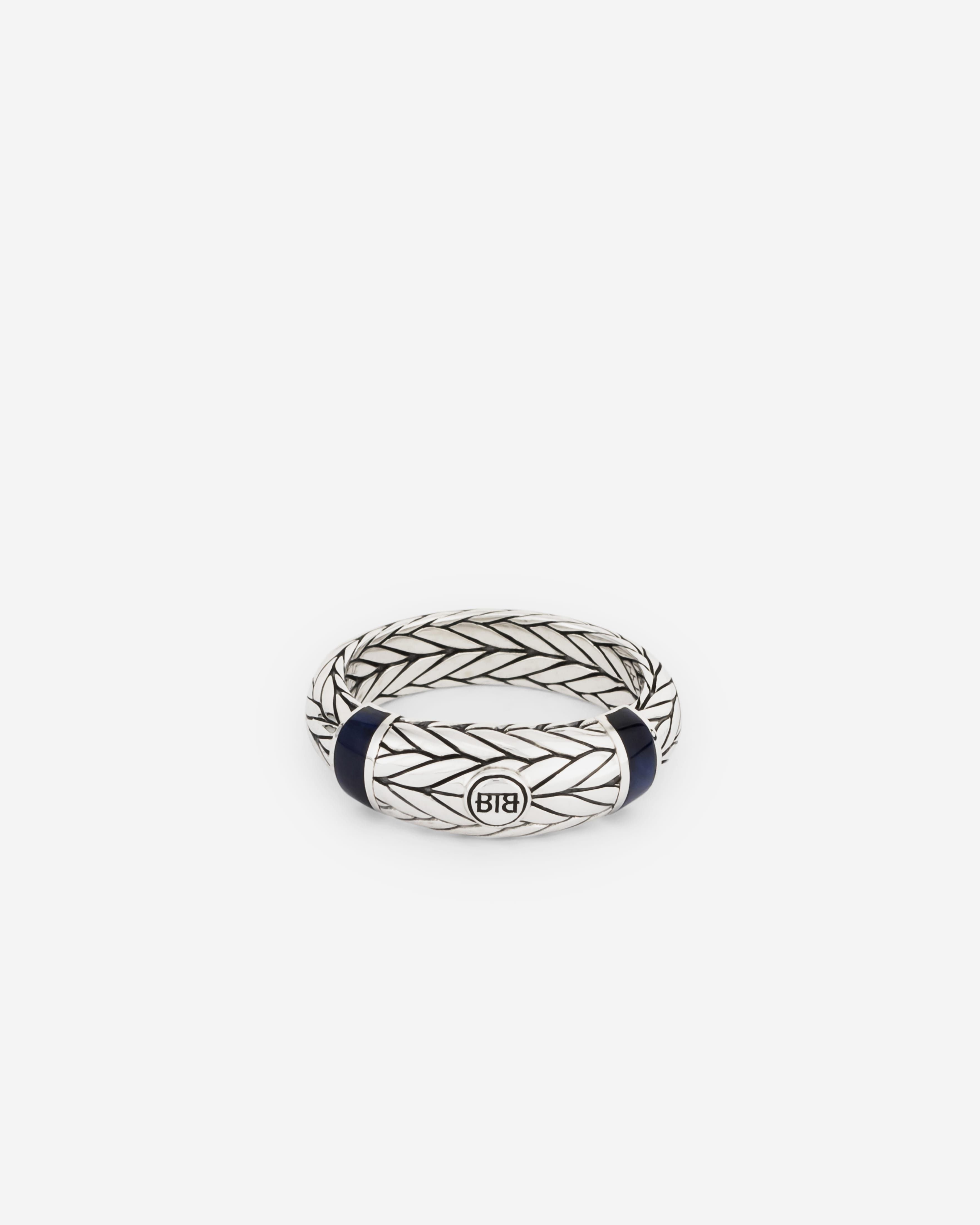 Buddha to Buddha Ring Ellen Stone Tigereye Navy Zilver 001J026190118
