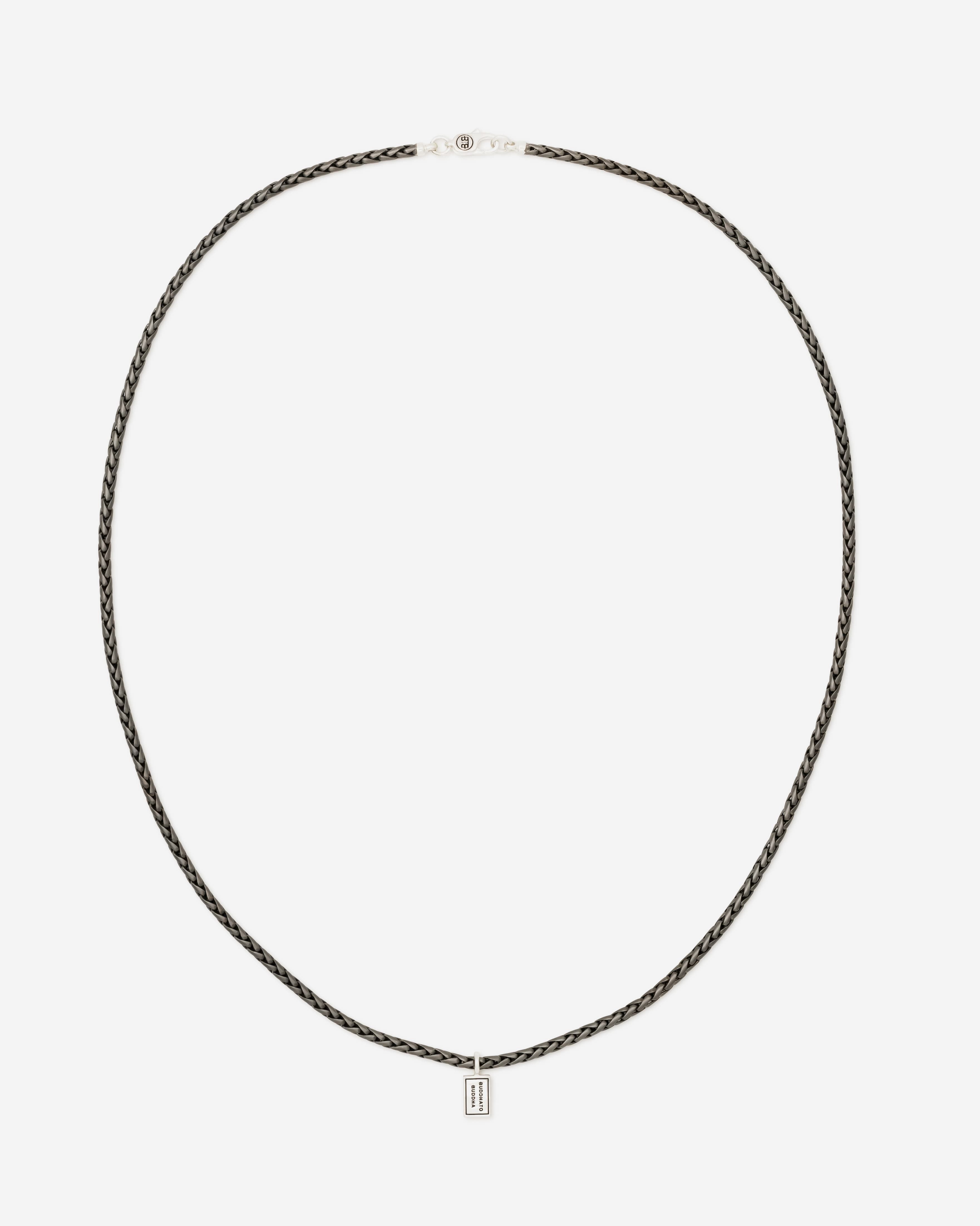Buddha to Buddha Ketting George XS Rhodium 60cm Zilver Black rhodium zilver 001J04718B200