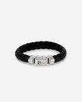 Buddha to Buddha Armband Mangky Zilver en leer Zwart 001J051270312 hoofdfoto