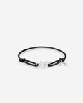 Buddha to Buddha Armband Chain XS Cord 100% Polyester / gerecycled 925 sterling zilver Zwart 001J051350325 hoofdfoto