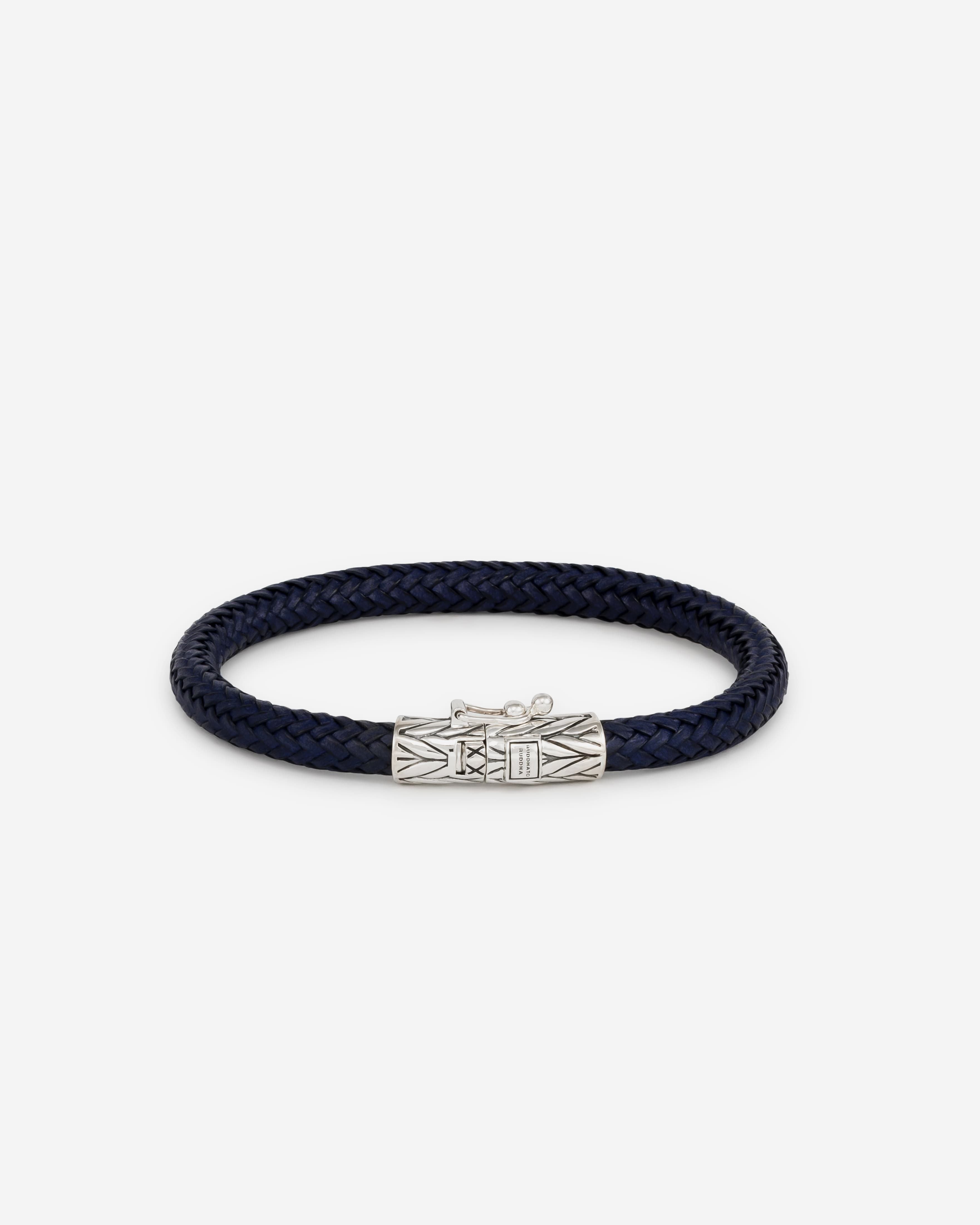 Buddha to Buddha Armband Ellen Navy Leer 001J051498311 hoofdfoto