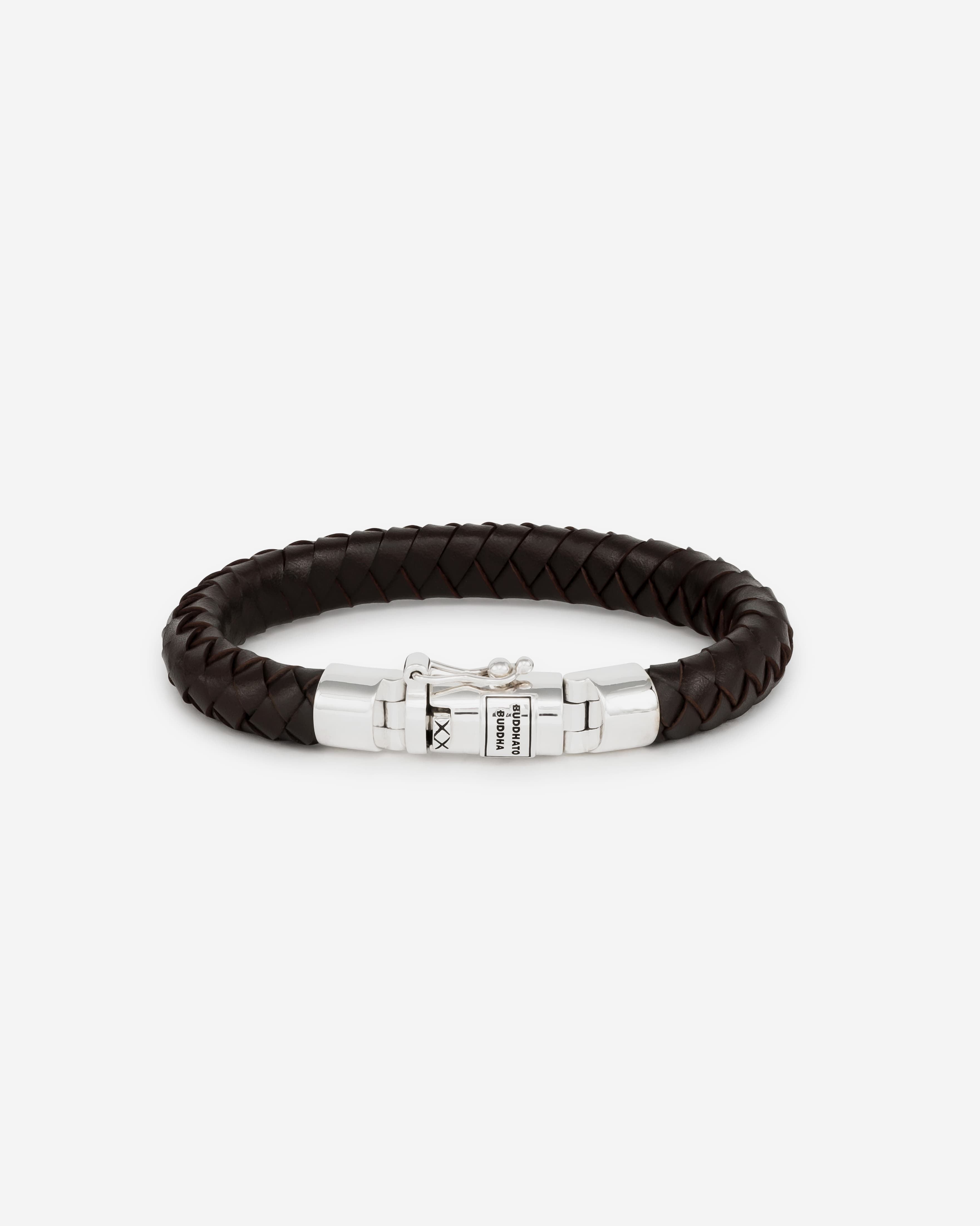 Buddha to Buddha Armband Ben Small Brown Leer Bruin 001J051800405 hoofdfoto