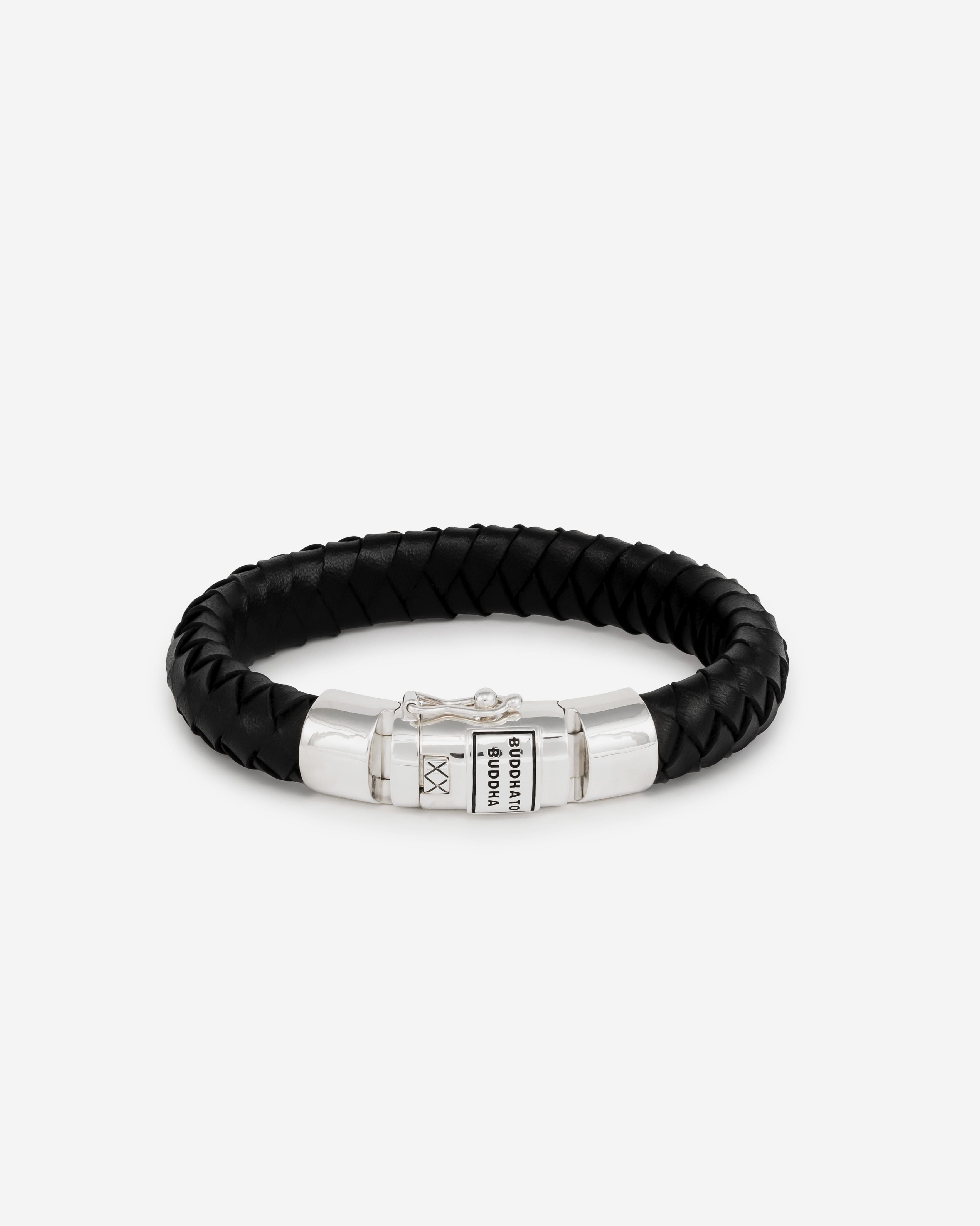 Buddha to Buddha Armband Ben Leer Zwart 001J055440315 hoofdfoto