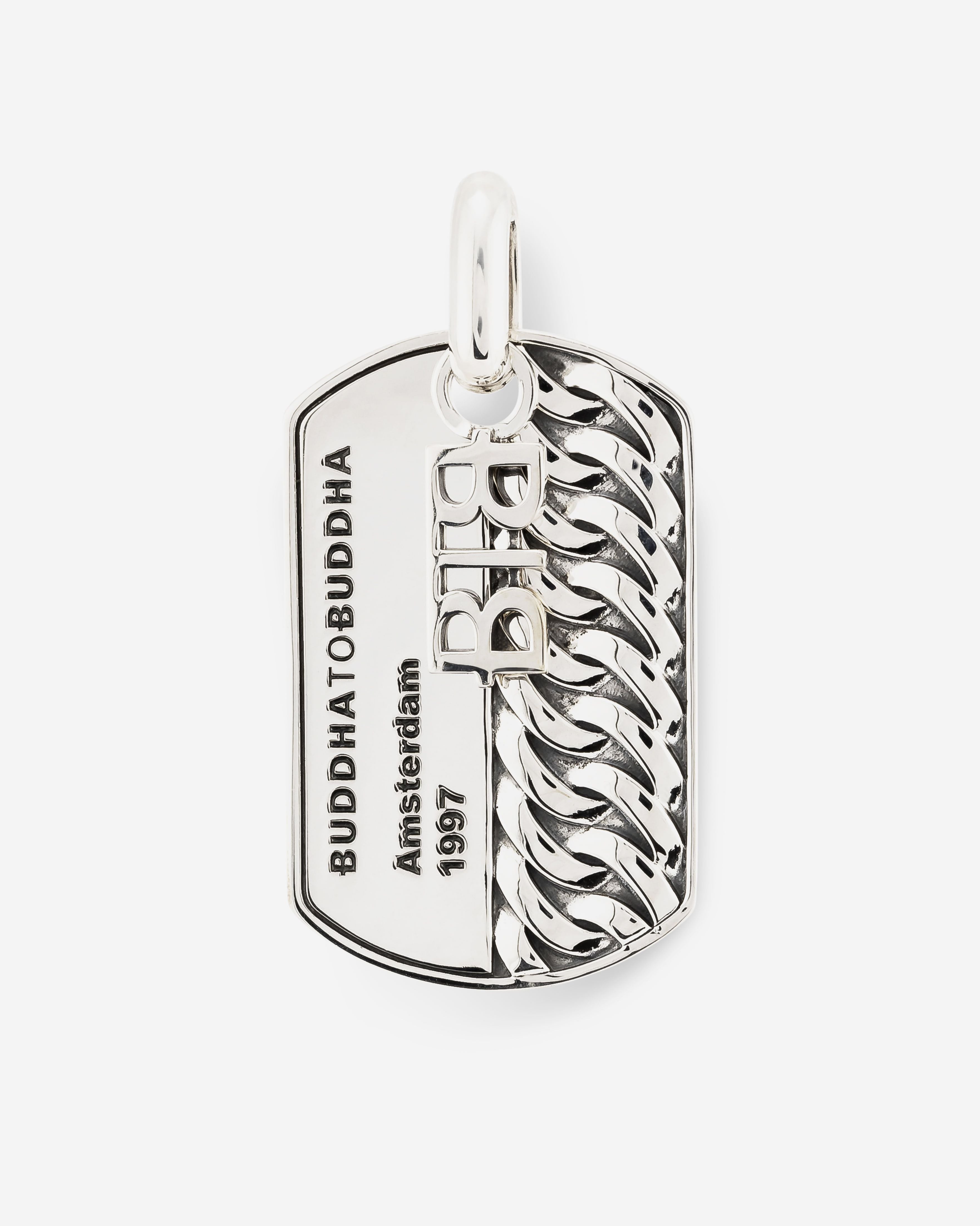Buddha to Buddha Hanger Chain Army Tag Zilver x001J096690100