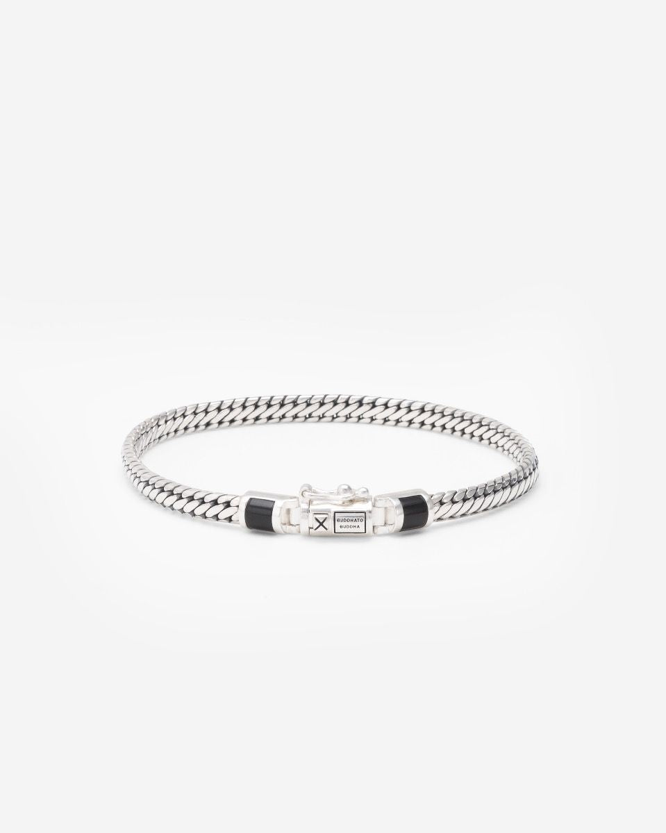 Buddha to Buddha Armband Ben Mini Gemstone Onyx Edelsteen / gerecycled 925 sterling zilver 001K011011505 hoofdfoto