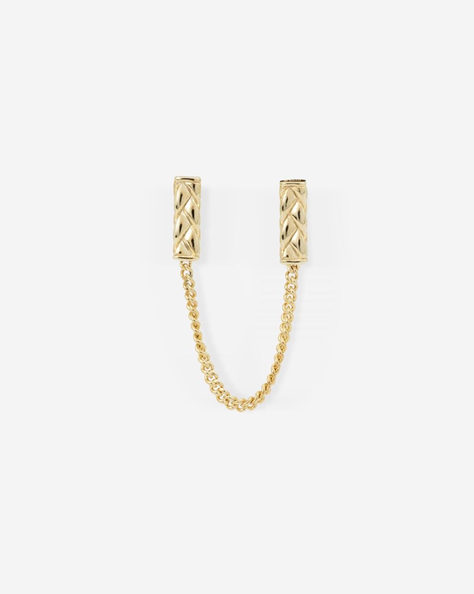 Buddha to Buddha Oorbellen George Double Earstud Vermeil Single Piece Verguld gerecycled 925 sterling zilver Gold Plated x002J03419E900 hoofdfoto