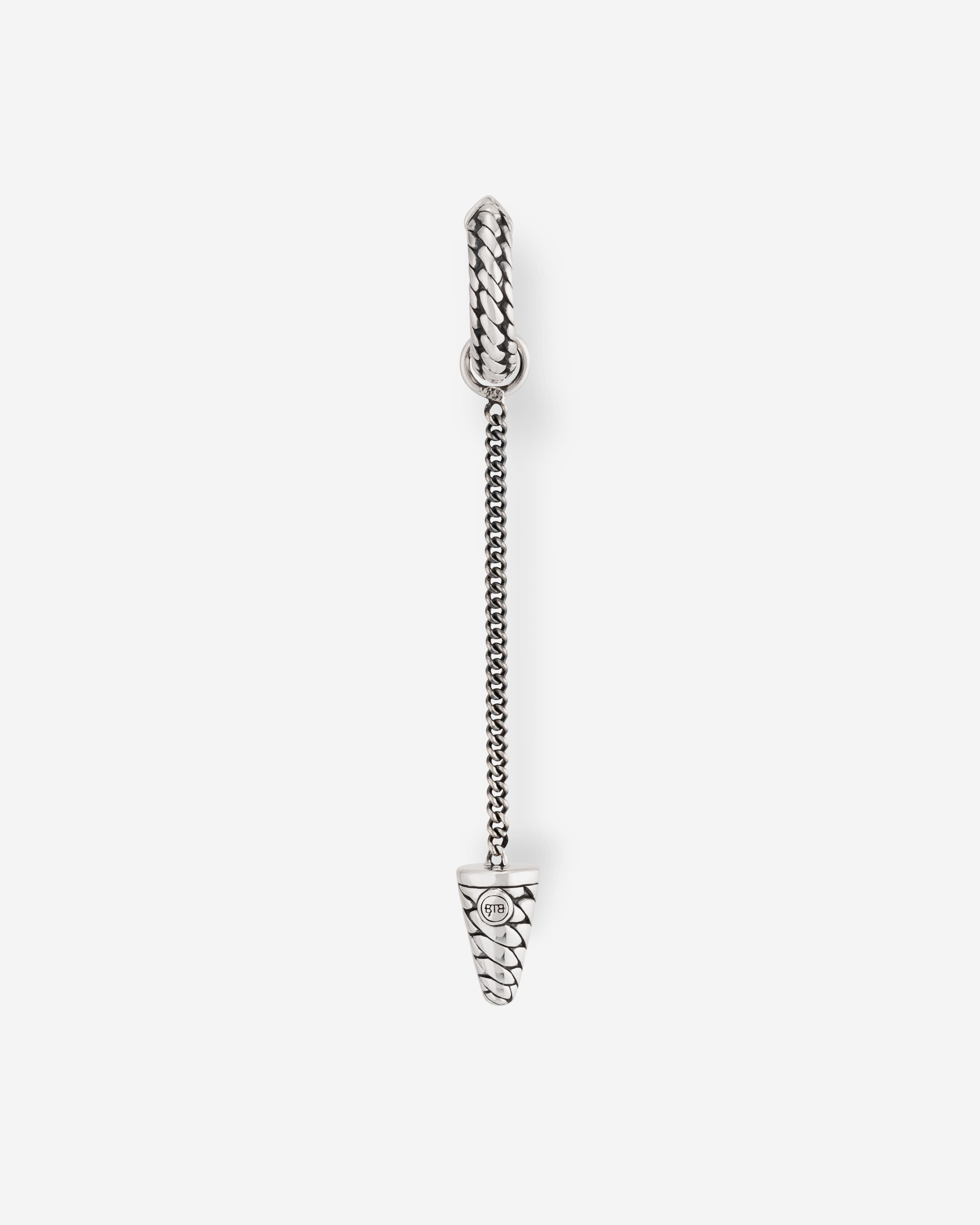 Buddha to Buddha Oorbellen Ben Earhoop Single Piece Zilver 002J034160100