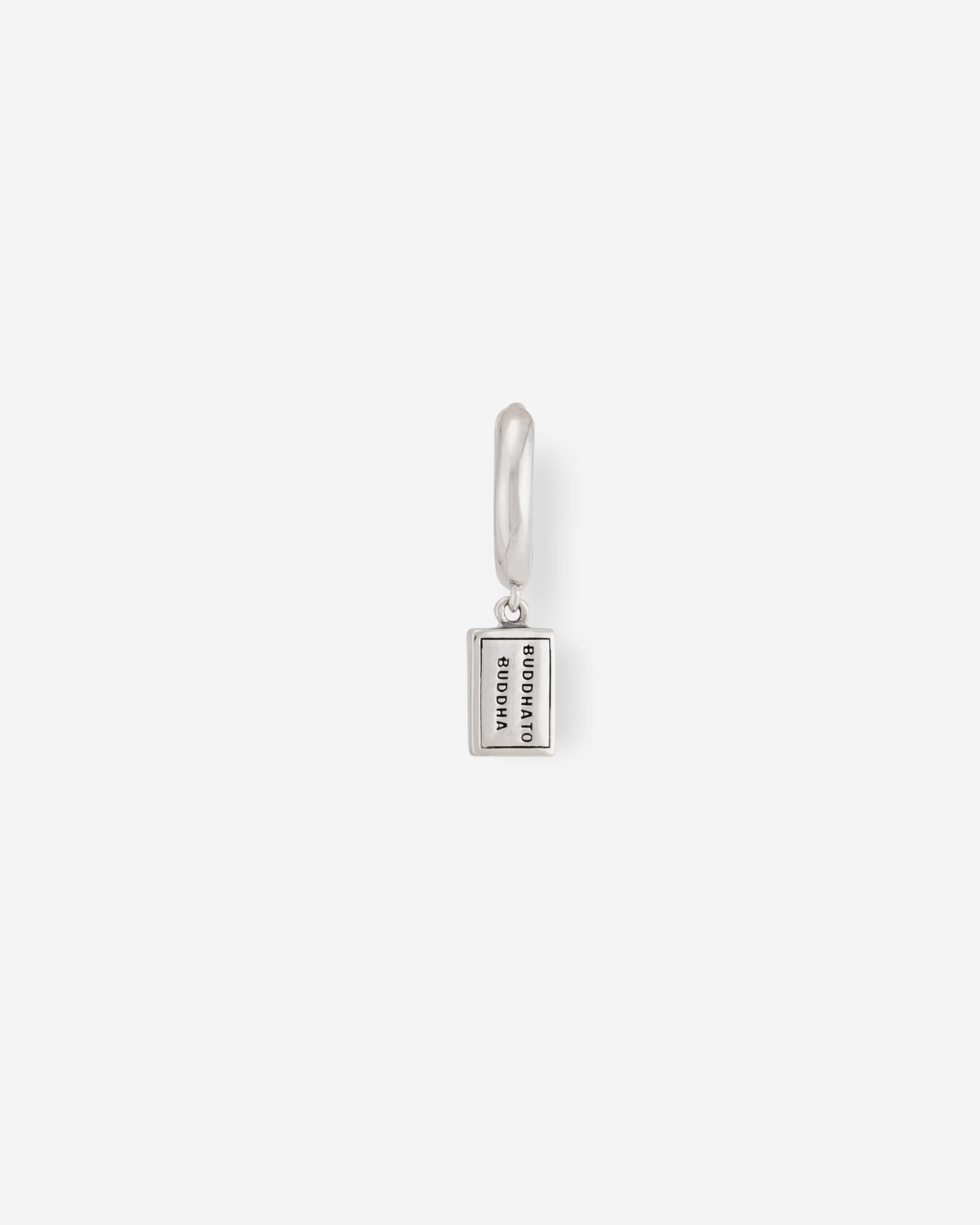 Buddha to Buddha Oorbellen Logo Earhoop Single Piece Zilver 002J034180100