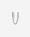 Buddha to Buddha Oorbellen George Double Earstud Single Piece Zilver 002J034190100
