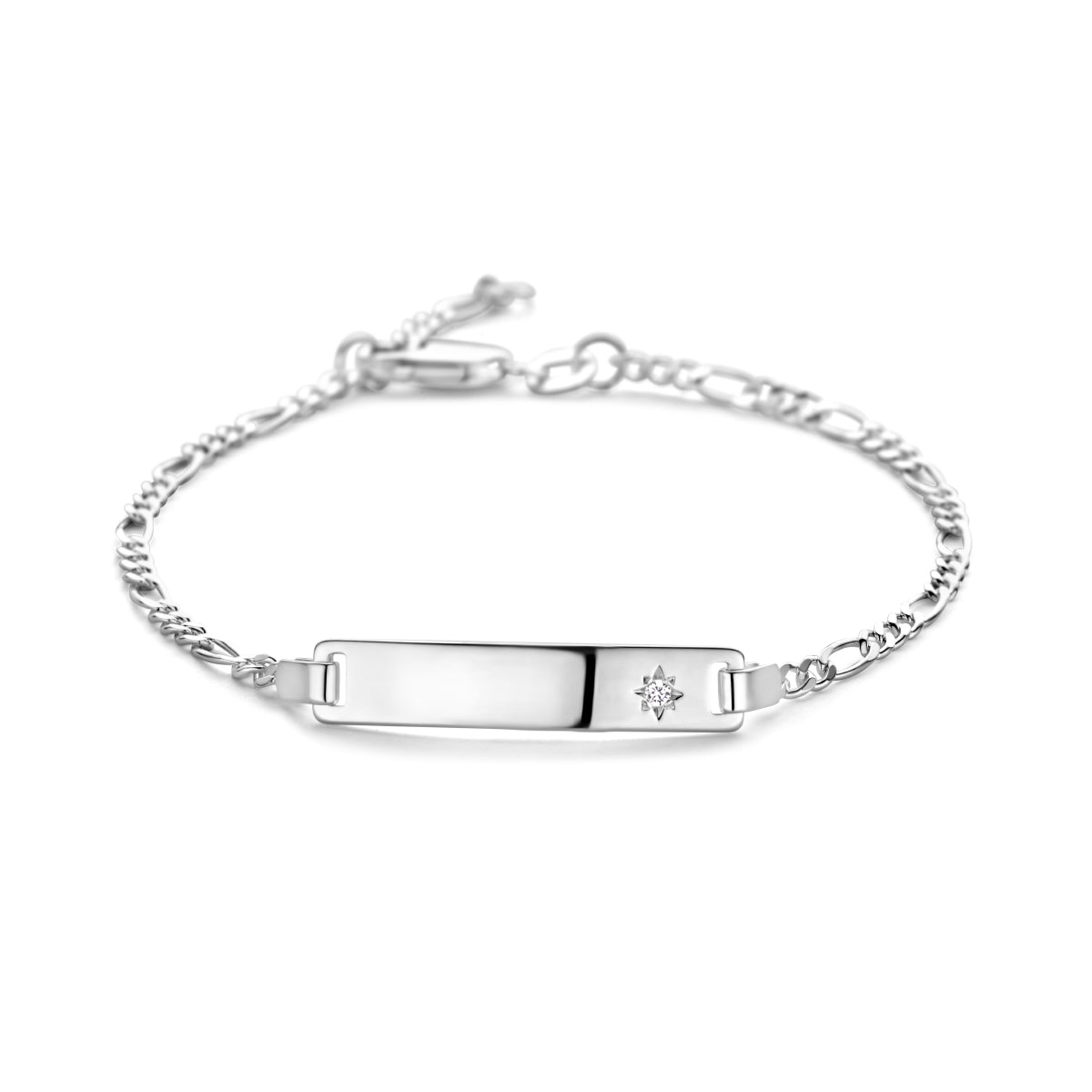 925 zilveren graveerarmband met zirkonia 5 mm 1019476