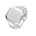 925 sterling zilveren graveerring met mat-glanzende afwerking