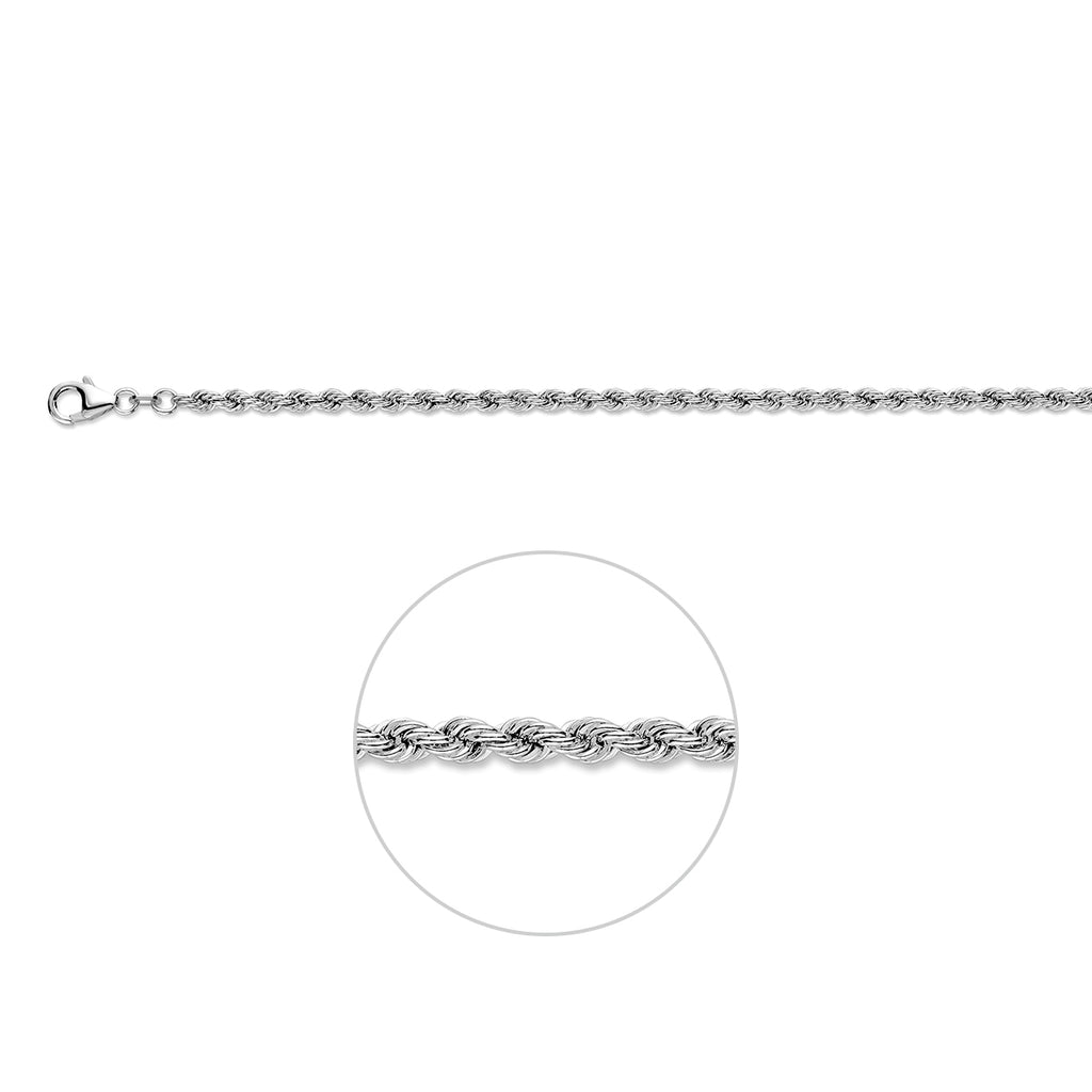 gerhodineerd 925 zilveren koordarmband 3,1 mm 1337078