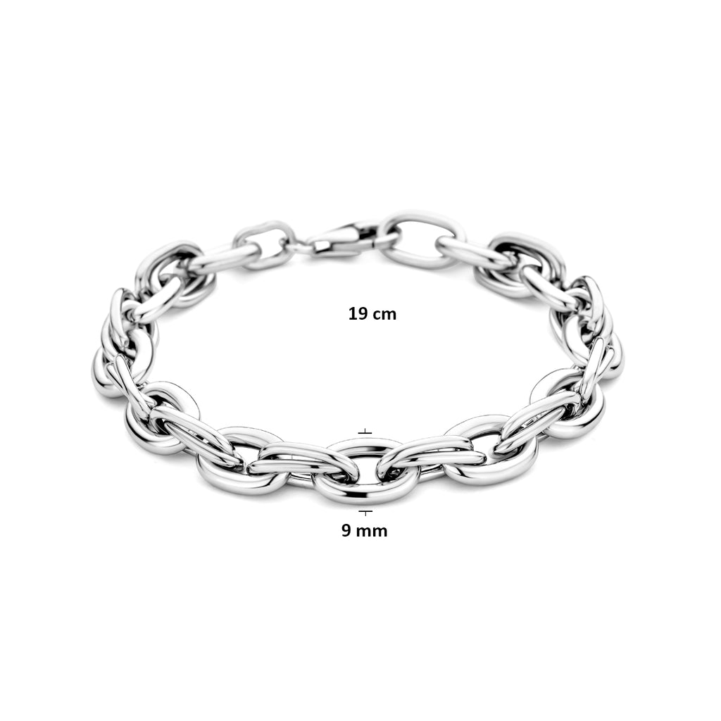gerhodineerd 925 zilveren armband 9 mm 19 cm 1342115