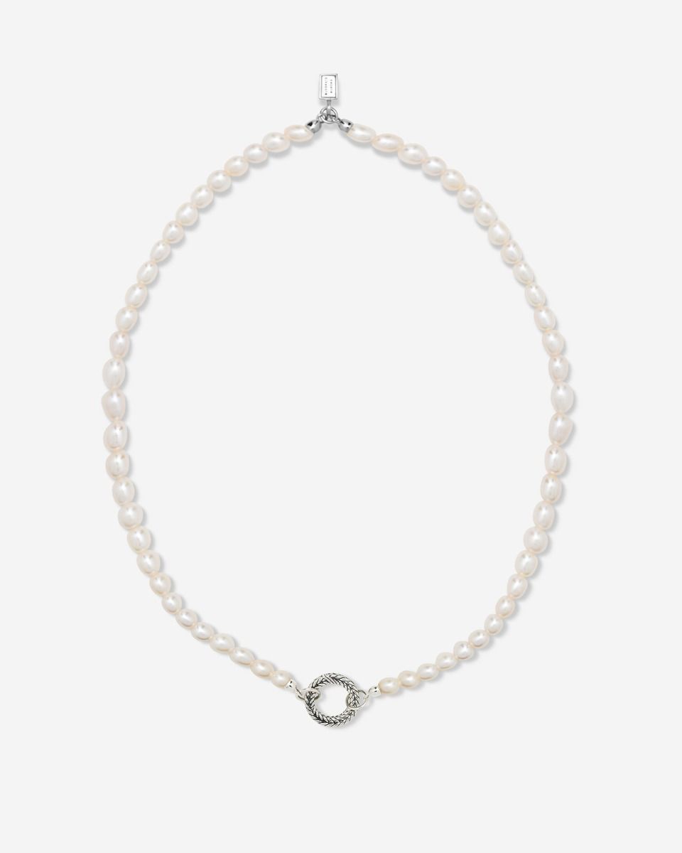 Buddha to Buddha Ketting Barbara XS Pearl Gekweekte zoetwaterparels / gerecycled 925 sterling zilver 001J040321350 hoofdfoto