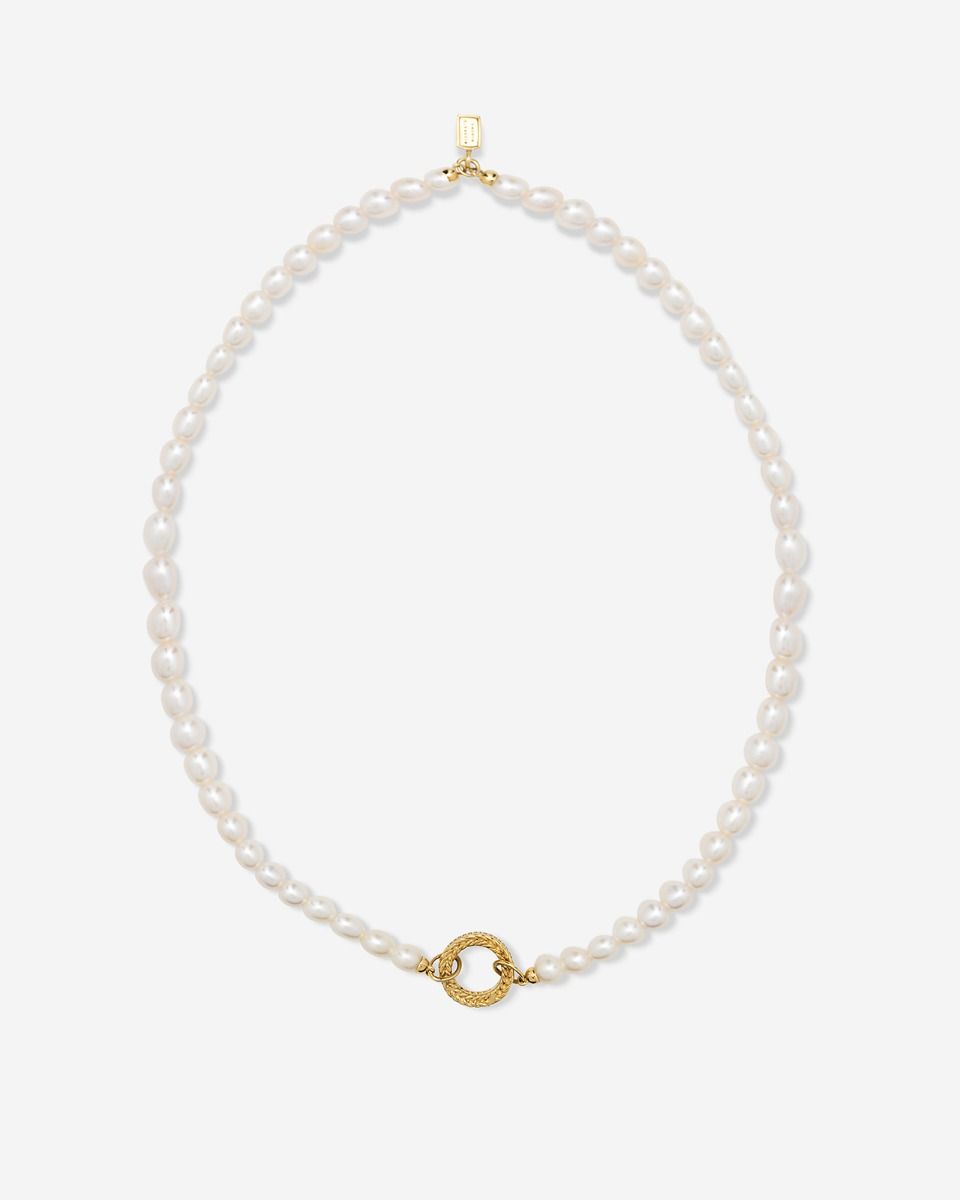 Buddha to Buddha Ketting Barbara XS Pearl Vermeil Cultured freshwater pearls / Gold plated recycled 925 silver Gold Vermeil 001J04032E945 hoofdfoto