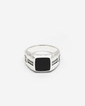 Buddha to Buddha Ring Tangguh Small Onyx Edelsteen / gerecycled 925 sterling zilver 001J020461521 hoofdfoto