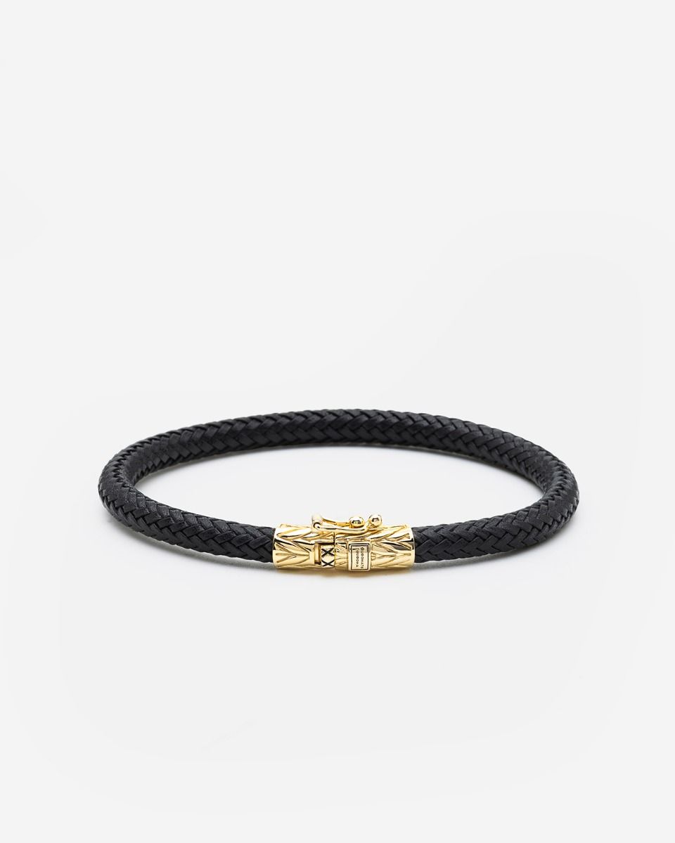 Buddha to Buddha Armband Ellen Vermeil Premium gold plated recycled 925 Silver / Leather Gold Vermeil 001J05149E905 hoofdfoto