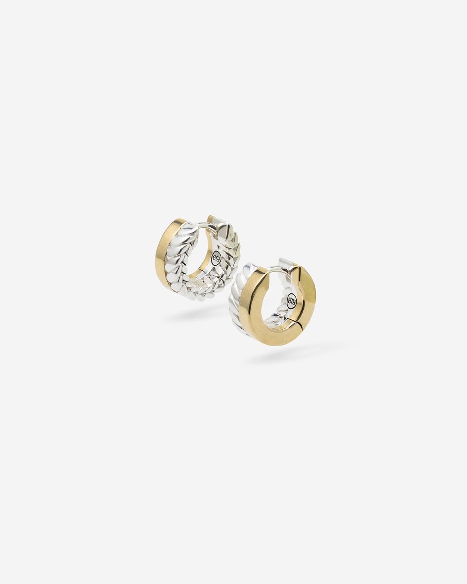 Buddha to Buddha Oorbellen Dual Hoops Barbara Vermeil Set Verguld gerecycled 925 sterling zilver Gold Vermeil 002J03199E900 hoofdfoto