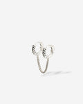 Buddha to Buddha Oorbellen Nathalie Hoops Double Linked Single Piece Gerecycled 925 sterling zilver 002J034070100 hoofdfoto