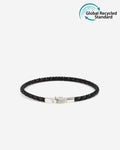 Buddha to Buddha Armband George Mini Grs Certified Leather / Recycled 925 sterling silver Zwart 001K010160305 hoofdfoto