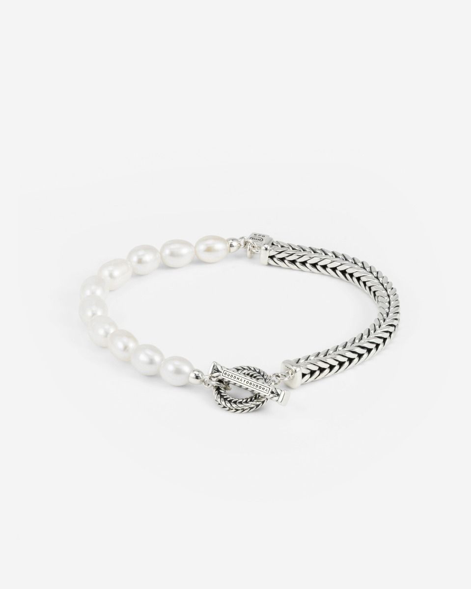 Buddha to Buddha Armband Barbara XS Pearl Gekweekte zoetwaterparels / gerecycled 925 sterling zilver White 001K011291305 hoofdfoto