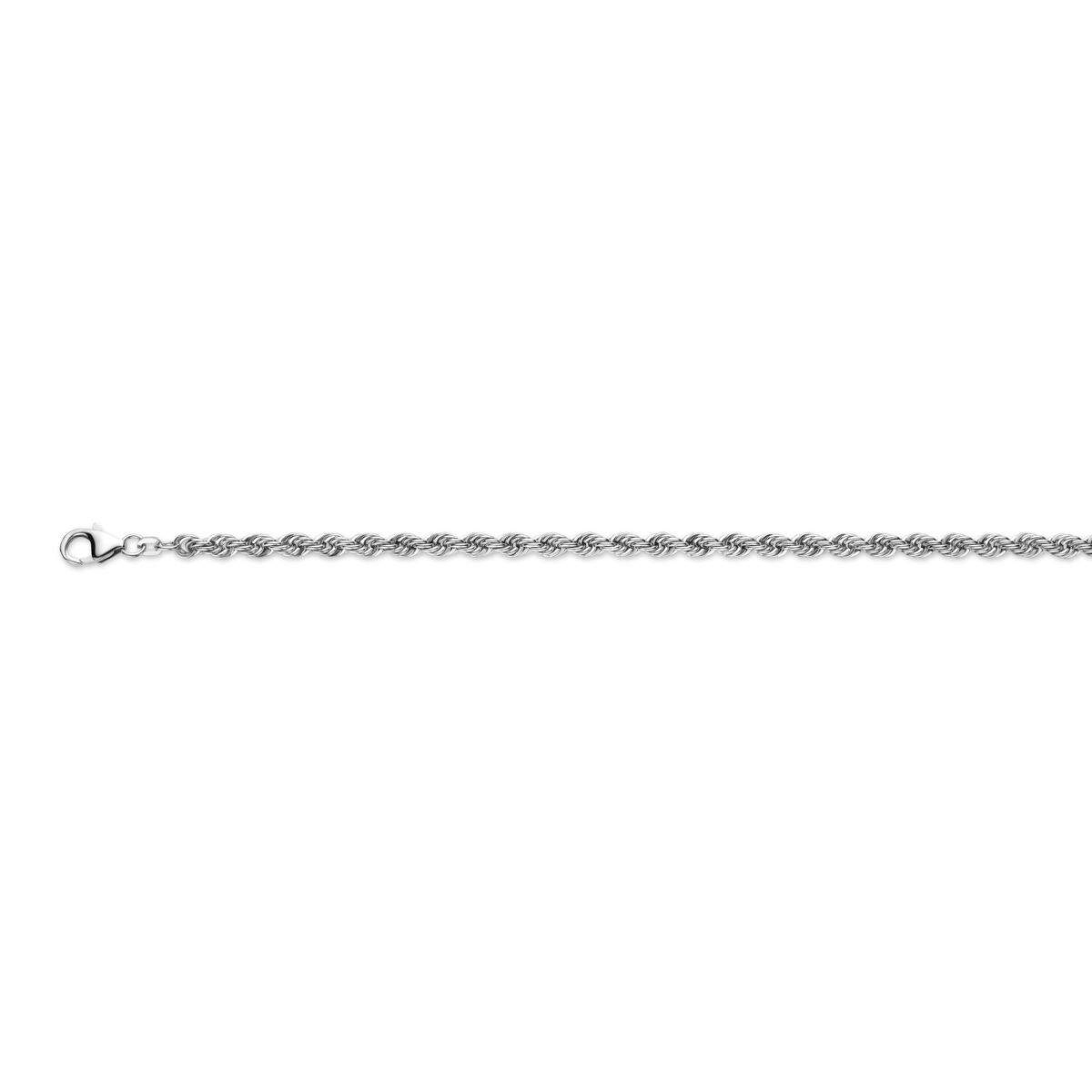 gerhodineerd 925 zilveren koordarmband 4,0 mm