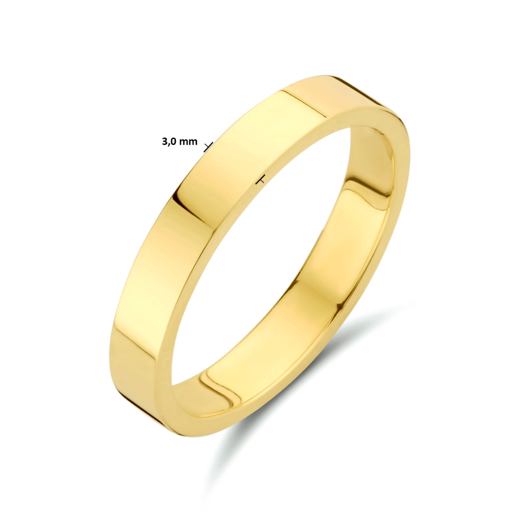 Kasius 14K Geelgouden Relatiering 3 mm 4023673 - aanzicht 3