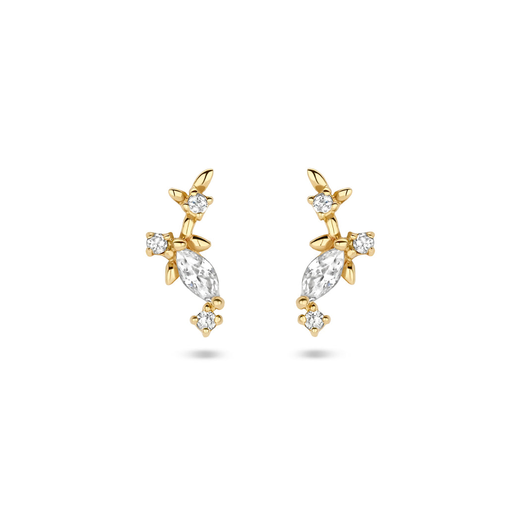 Kasius 14K Geelgouden Oorknoppen met Zirkonia 7,5 mm 4025357