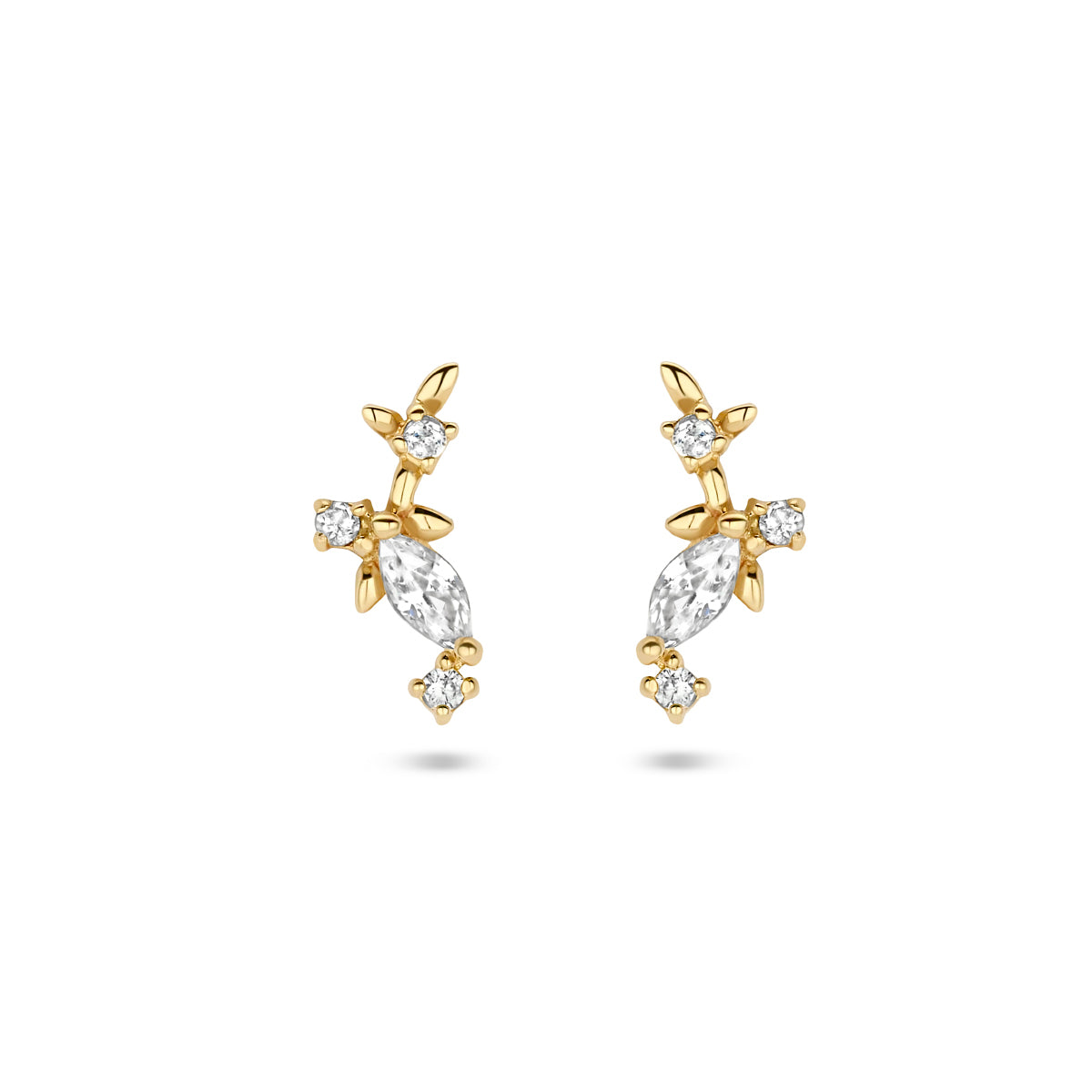 Kasius 14K Geelgouden Oorknoppen met Zirkonia 7,5 mm 4025357