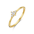 14 Karaat Geelgouden Trilogie Ring met Zirkonia