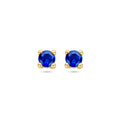 14K geelgouden oorknoppen synthetische saffier 4028952