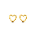 14K Geelgouden Hart Oorknoppen 6 mm