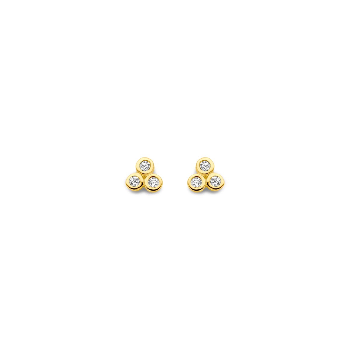 Kasius 14K Geelgouden Oorknoppen met Zirkonia 3 mm 4031008