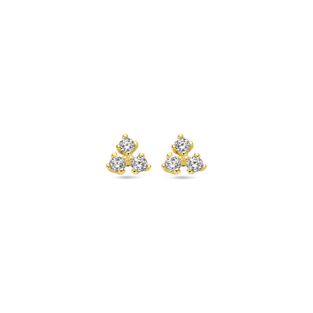 Kasius 14K Geelgouden Oorknoppen met Zirkonia 3,5 mm 4031248