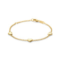 14K Geelgouden Kinderarmband met Hartjes 11-13 cm