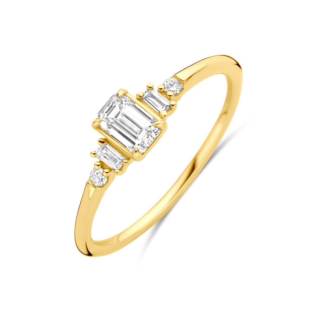 14K Geelgouden Ring met Lab Grown Diamant 0,40 ct
