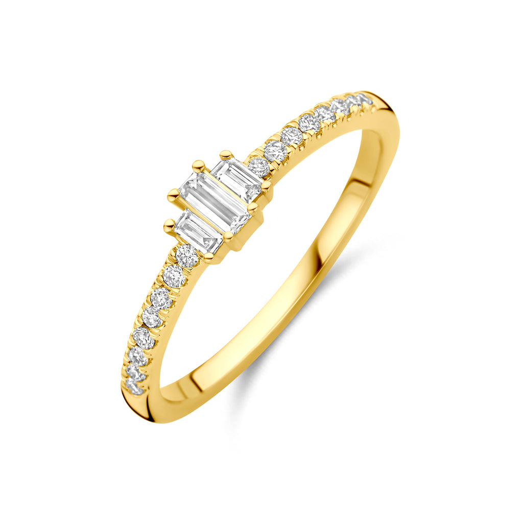 14K Geelgouden Ring met Lab Grown Diamant 0,21 ct