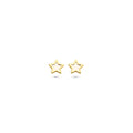 14K geelgouden oorknoppen ster parelmoer 5 mm 4034233