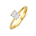 14K Geelgouden Ring met Lab Grown Diamant 0,50 ct