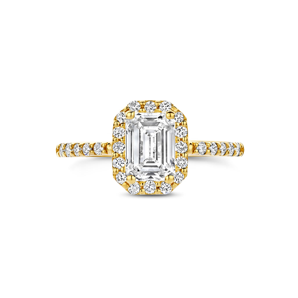 14K Geelgouden Ring met Lab Grown Diamant 1,40 ct - aanzicht 4