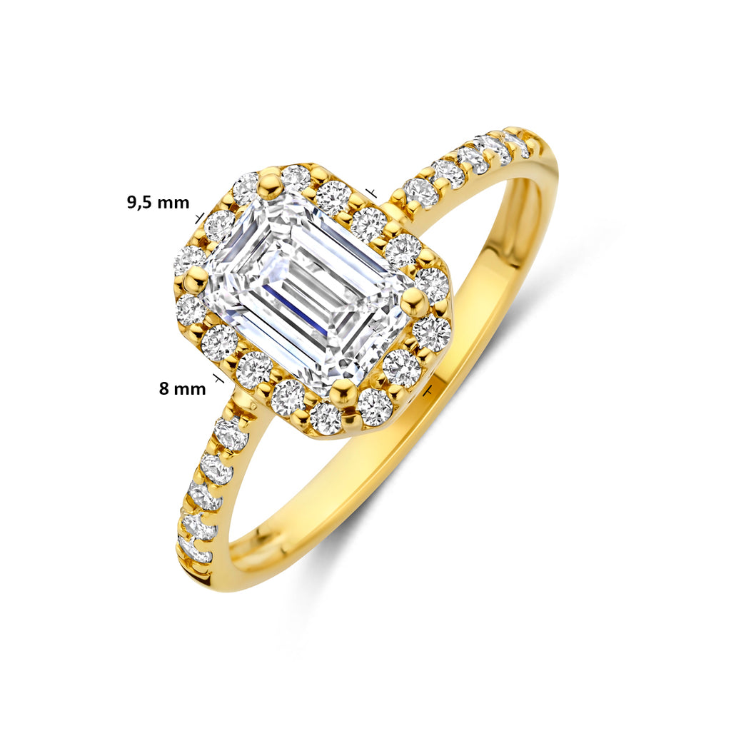 14K Geelgouden Ring met Lab Grown Diamant 1,40 ct - aanzicht 5