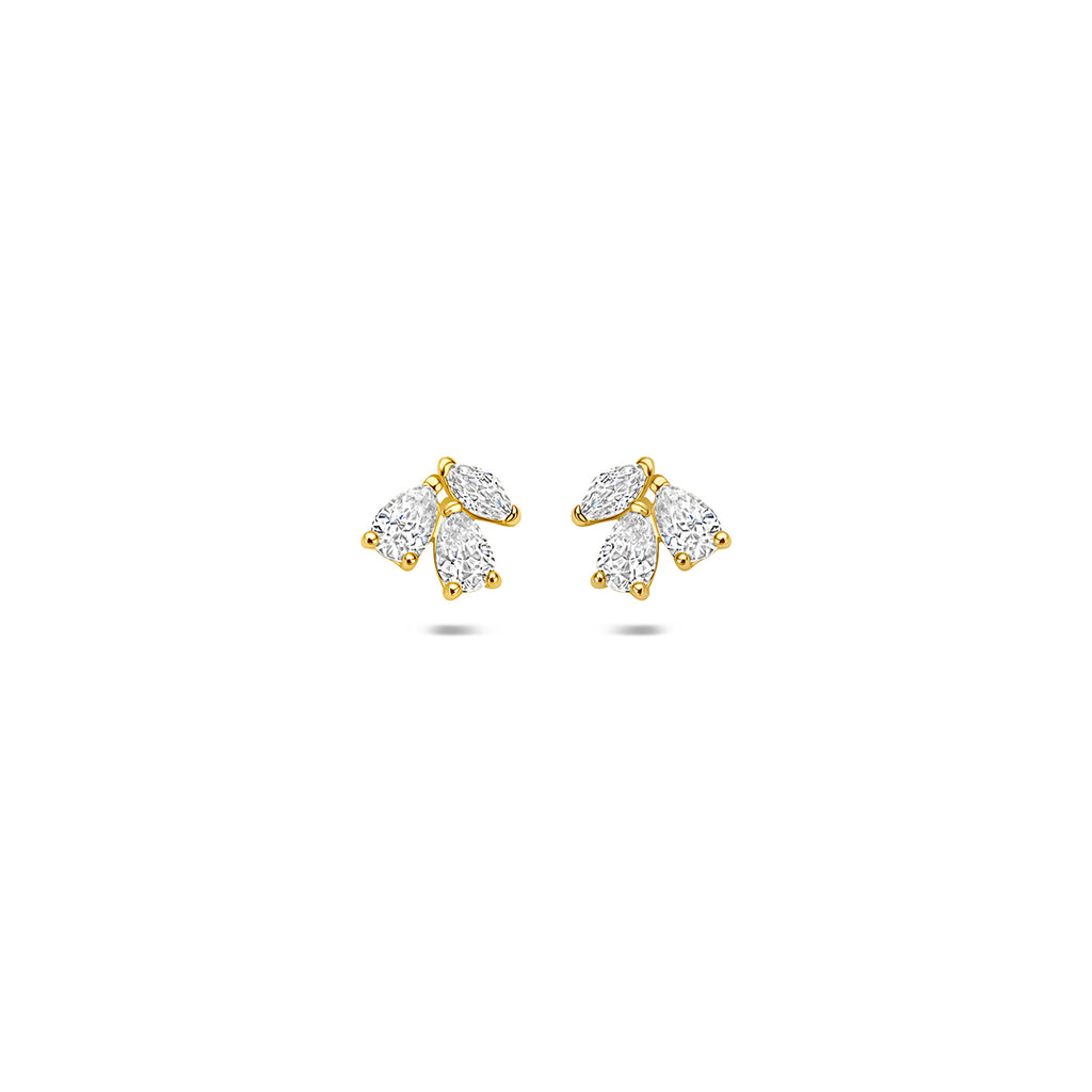 14K geelgouden oorknoppen met zirkonia 5 mm 4037059