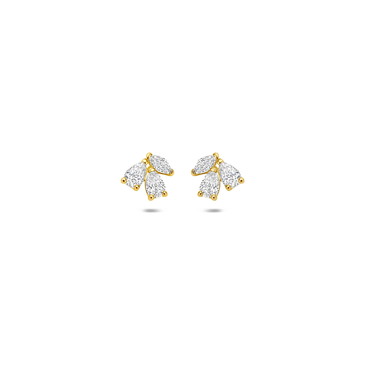 14K geelgouden oorknoppen met zirkonia 5 mm 4037059