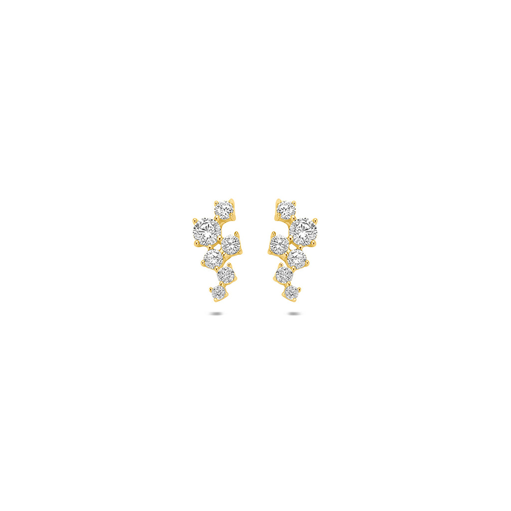 14K geelgouden oorknoppen met zirkonia 9,5 mm 4037063