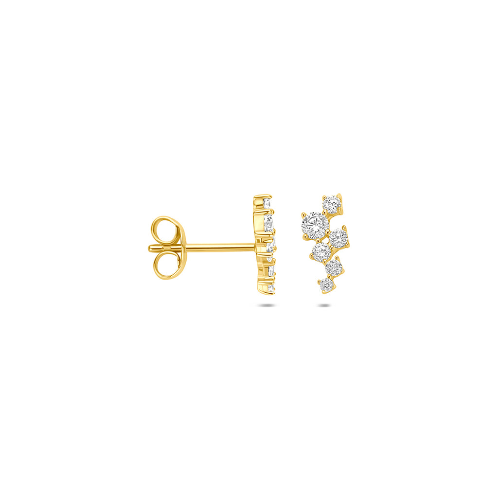 14K geelgouden oorknoppen met zirkonia 9,5 mm 4037063