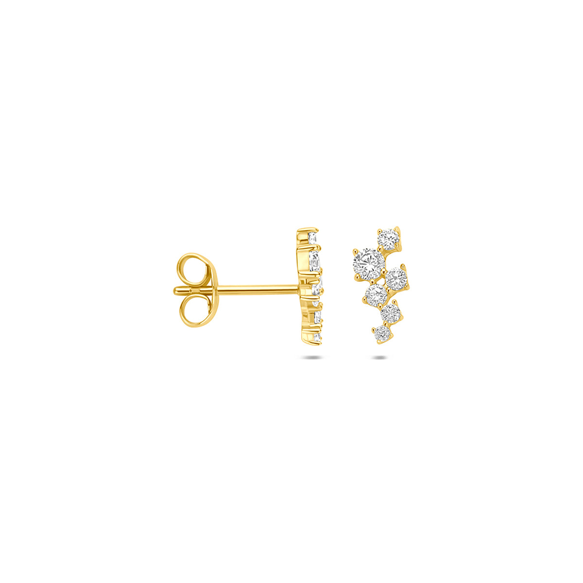 14K geelgouden oorknoppen met zirkonia 9,5 mm 4037063
