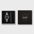 CLUSE Boho Chic Petite Zilverkleurige Horloge- en Armbandgiftbox CG10501